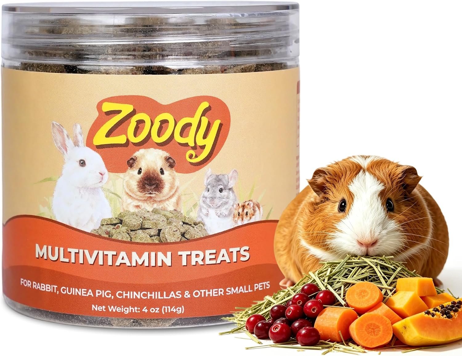 Zoody Multivitamin Vitamin C Timothy Hay for Rabbit, Guinea Pigs 4 oz
