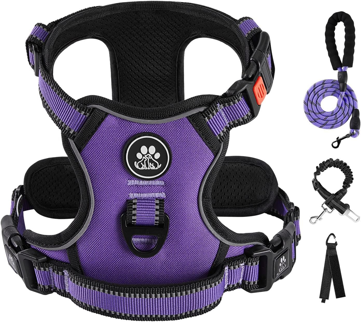 IVY&LANE No Pull Dog Harness for Large Dogs,Reflective Dog Vest Harness