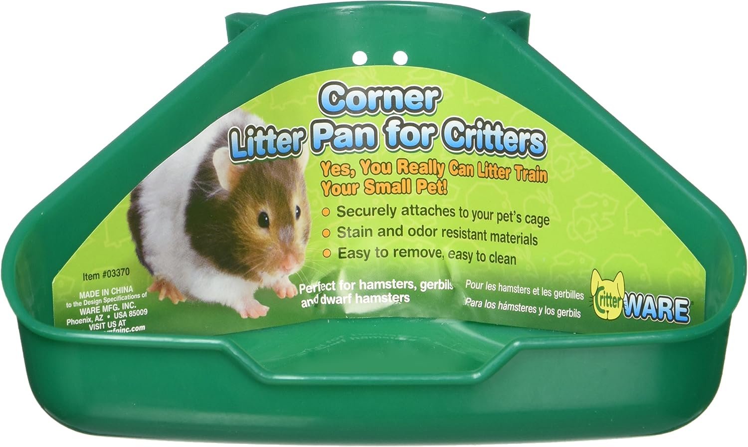 Ware Manufacturing Corner Litter Pan for Critters Assorted Colors