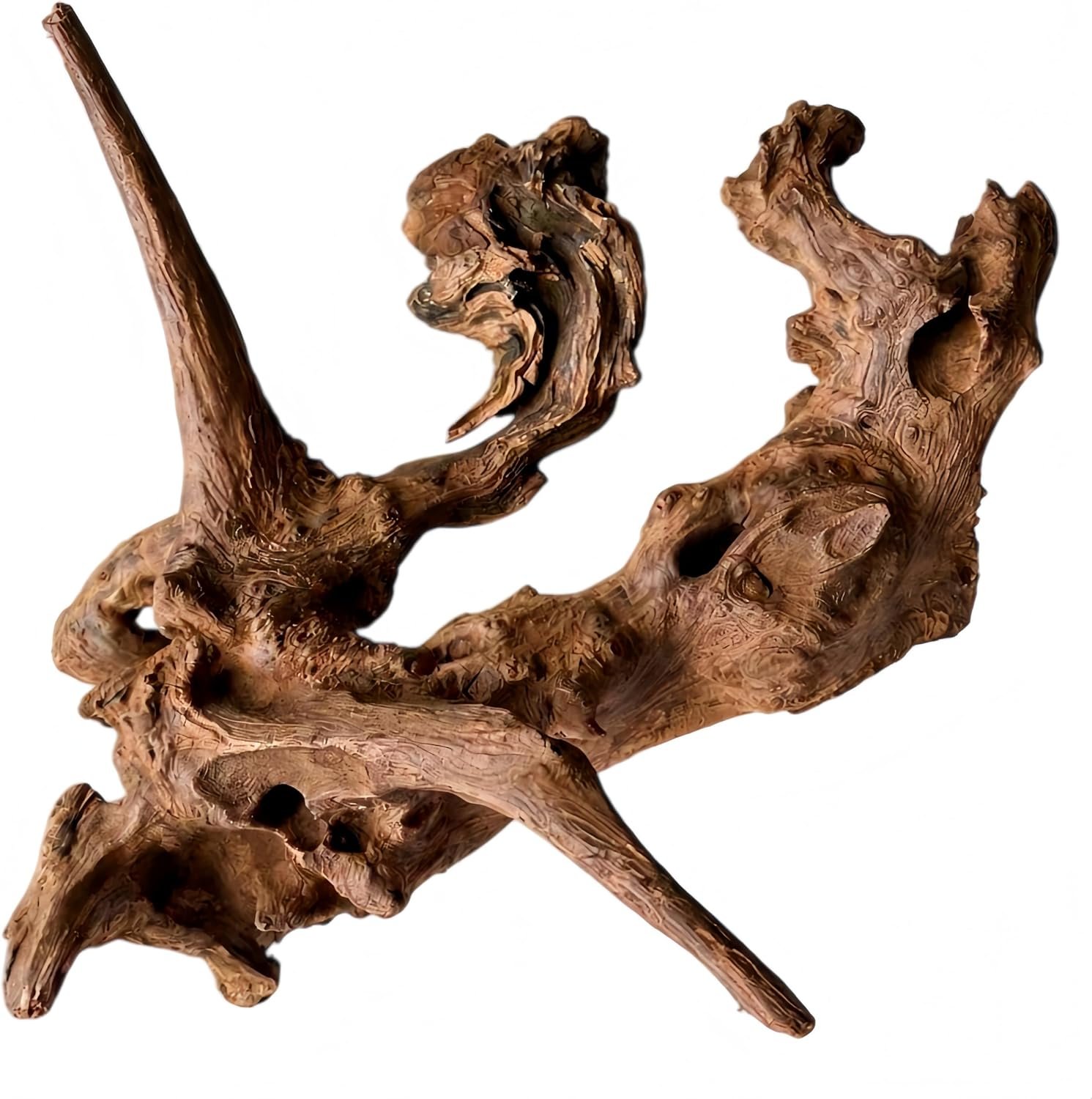 Natural Aquarium Driftwood, 15 to 18 Inch 1 Large Piece, Fish Tank Decor and Aquascaping Wood for Freshwater Aquariums, Reptile Terrarium and Air Plant Display