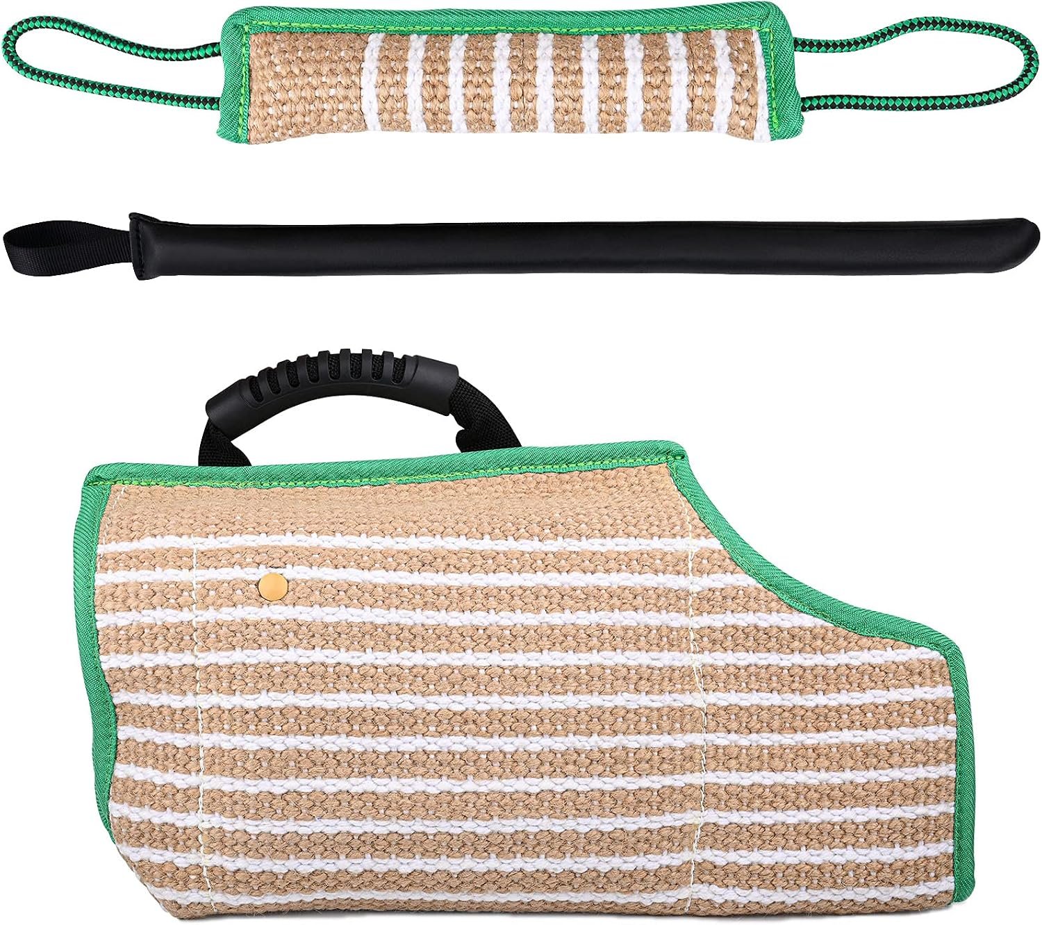 ToLanbbt Dog Bite Training Set – Dog Bite Sleeve Protection Arm and Pillow Tug Toy, Puppy Training Stick, Professional Equipment for K9, IPO, Schutzhund Puppy