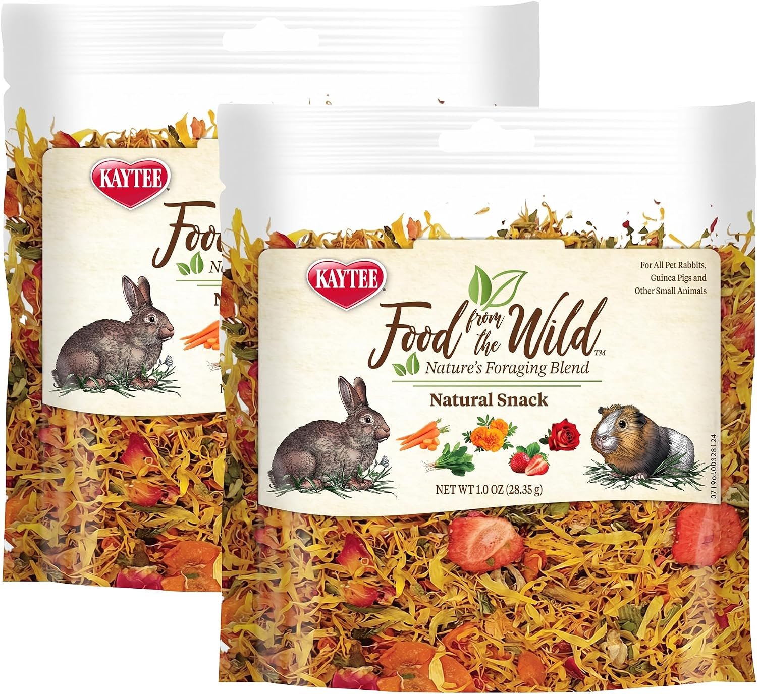 Kaytee Food from The Wild Natural Snack for Pet Rabbits, Guinea Pigs and Other Small Animals, 1 Ounce (Pack of 2)