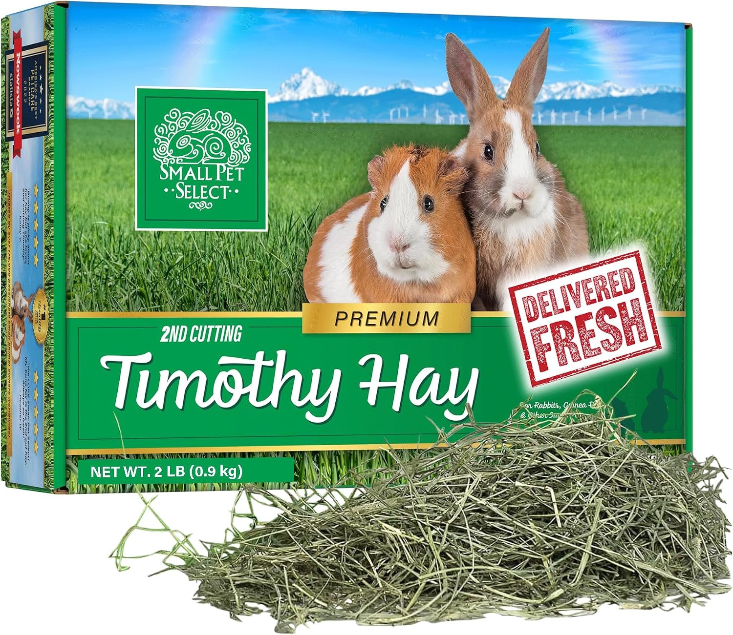 Small Pet Select 2nd Cutting Timothy Hay for Rabbits & Guinea Pigs, 2 lb