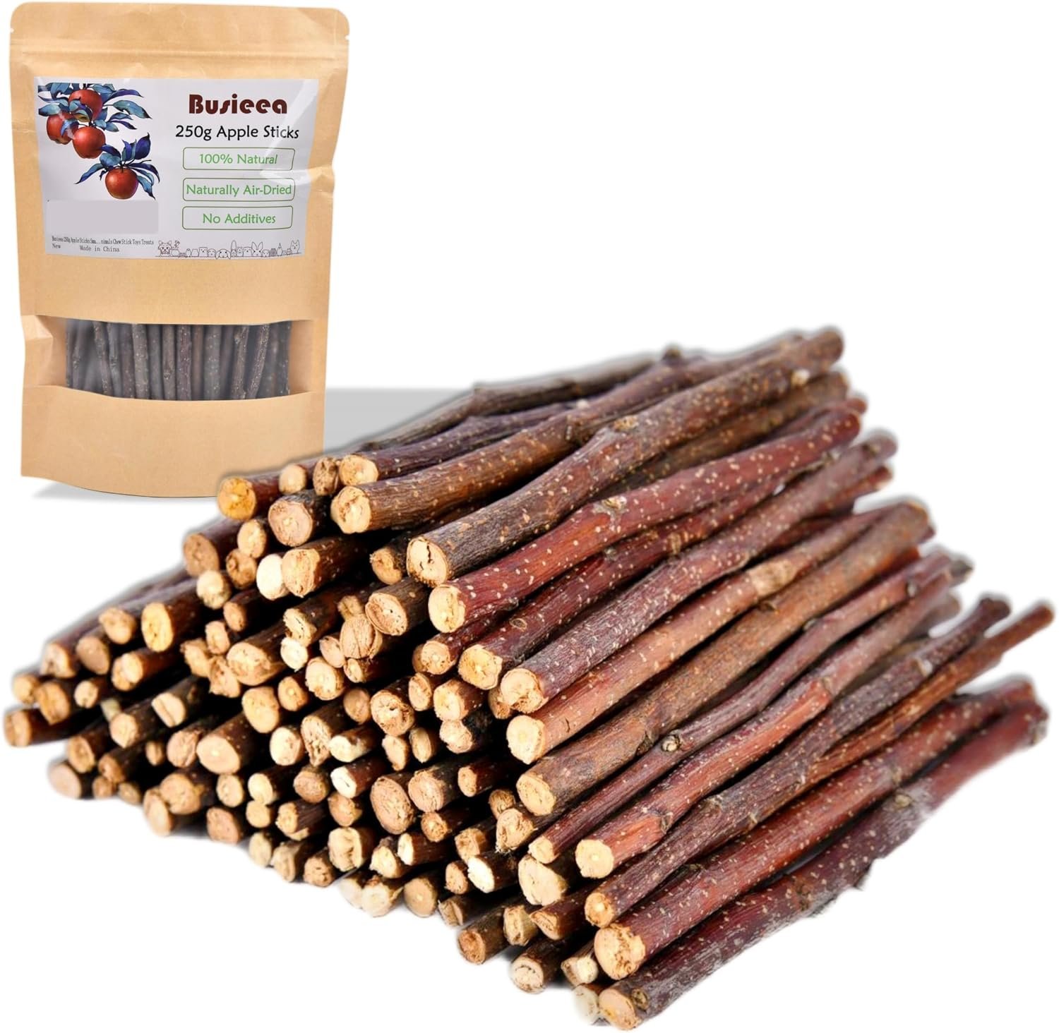 Apple Chew Sticks 250g Bulk Molar Toys for Small Pets