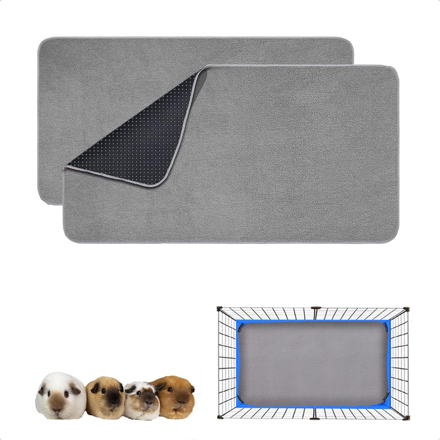 Guinea Pig Bedding, Cage Liners, Washable, Reusable & Leakproof