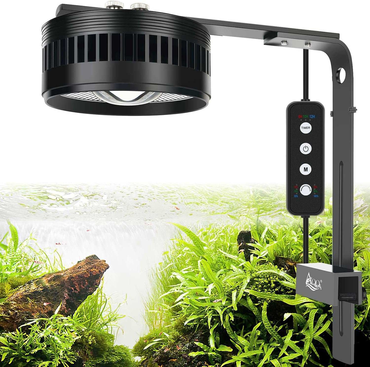 AQQA Clip On Aquarium Light for Plants, LED Fish Tank Stream Light, 35W