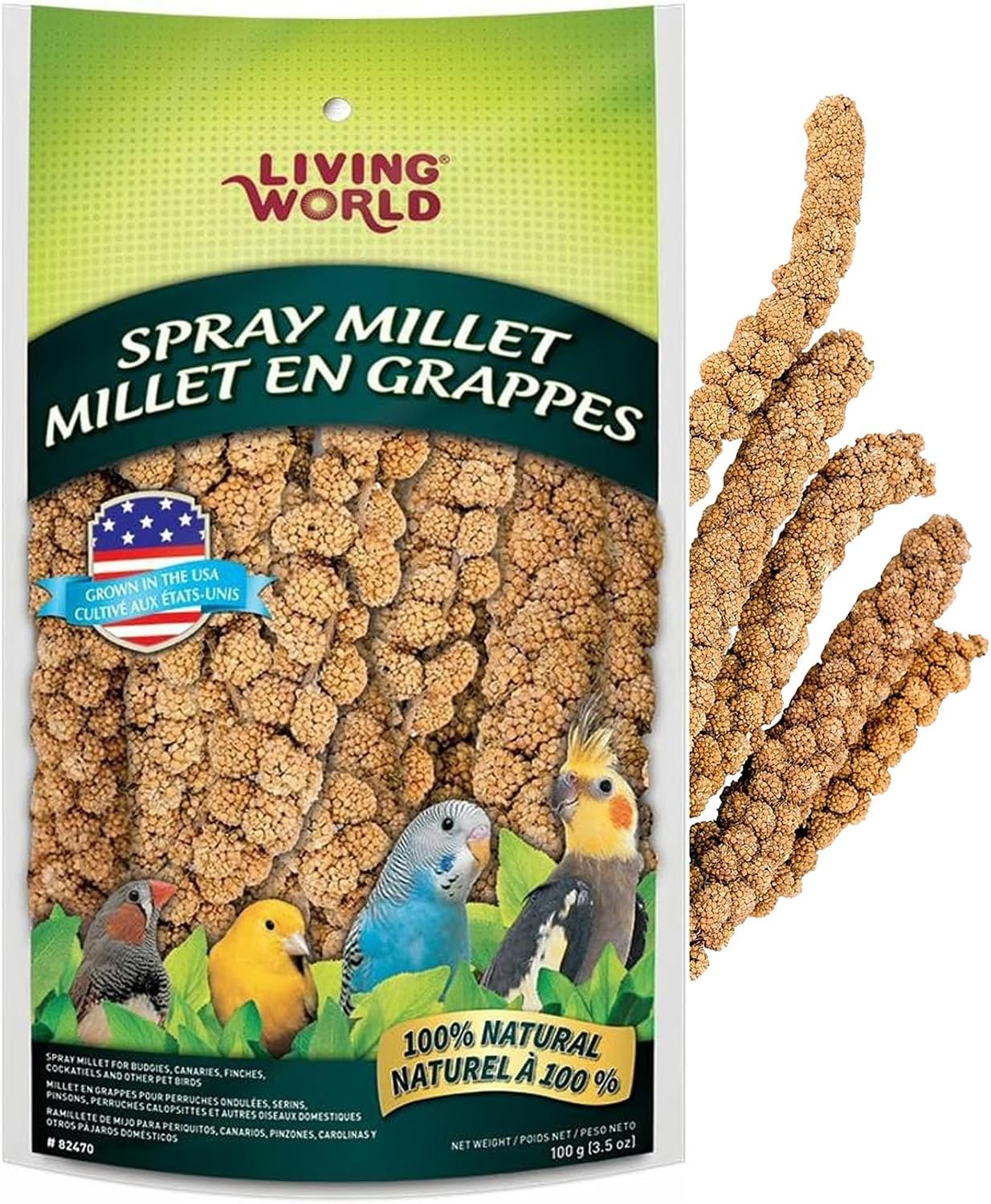 Living World – Millet Spray for Birds, 3.5 Oz