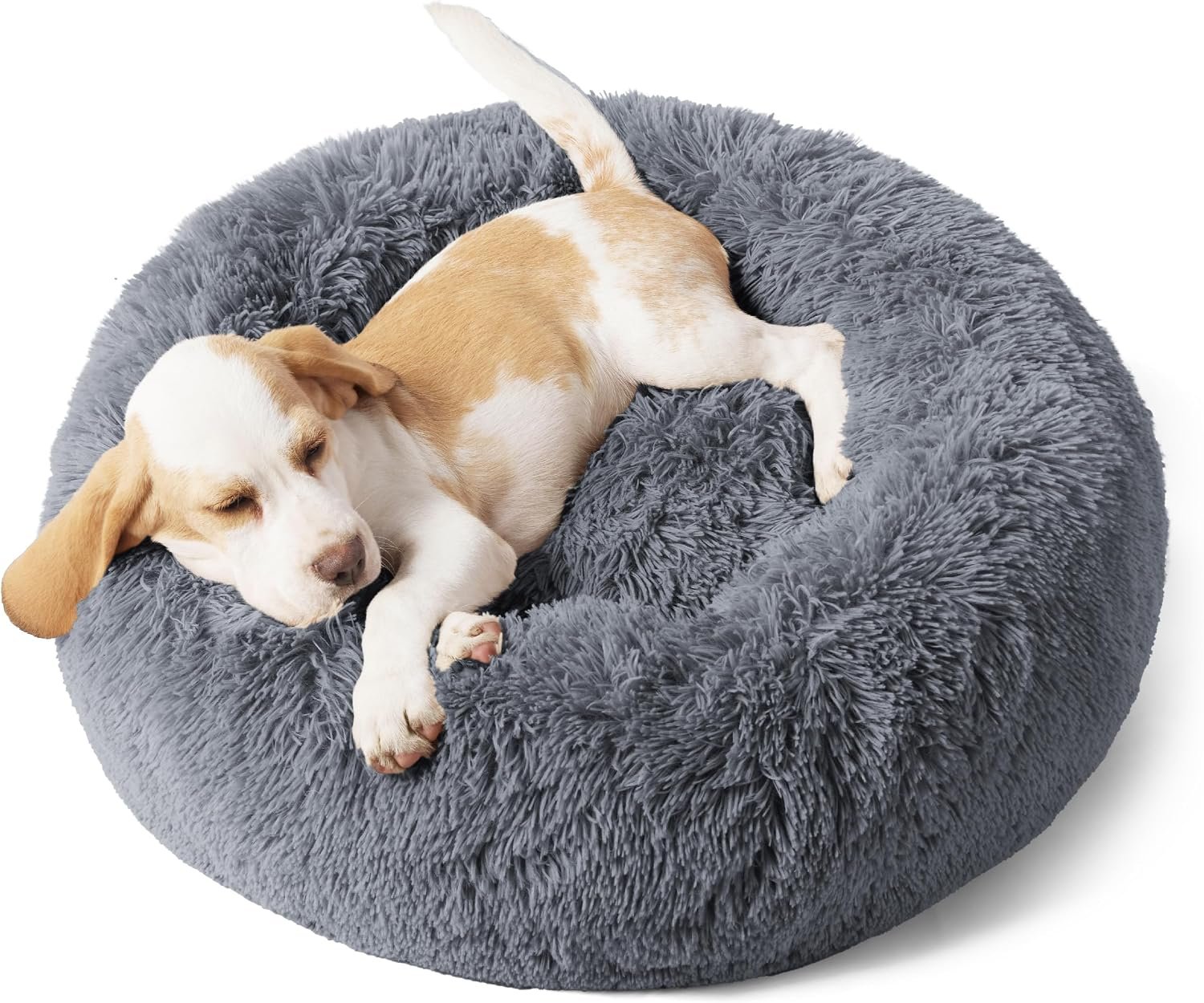 Bedsure Calming Small Dog Bed Donut Washable Cat＆Puppy Bed,23 inches