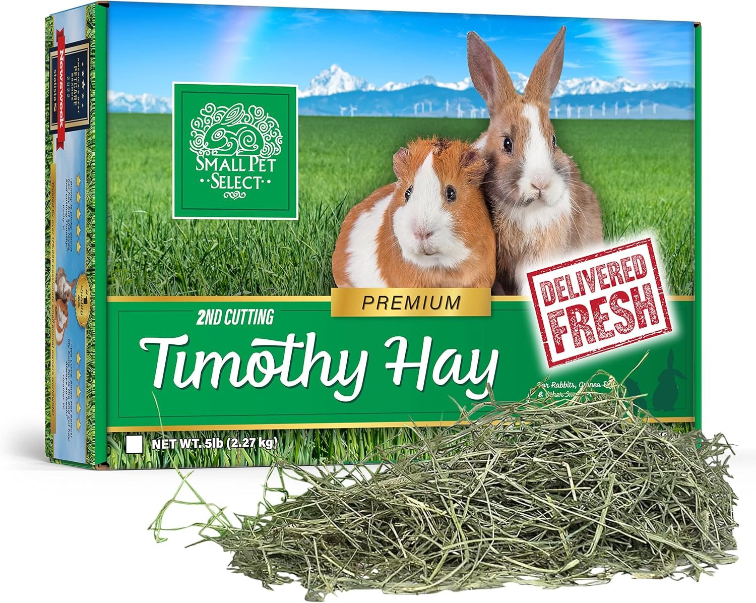 Small Pet Select 2nd Cutting Timothy Hay for Rabbits & Guinea Pigs, 5 lb