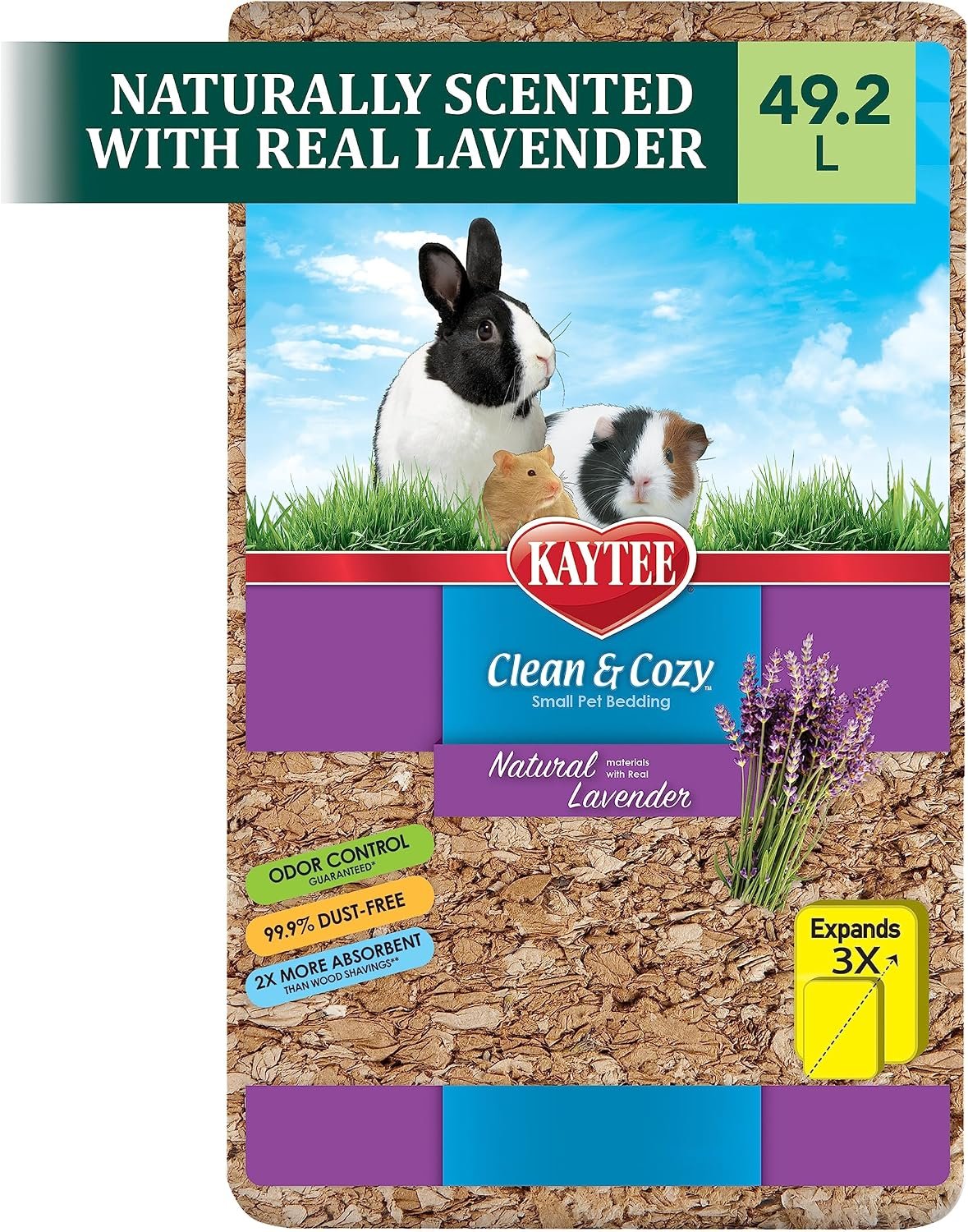 Kaytee Clean & Cozy Natural Bedding with Lavender 49.2 Liters