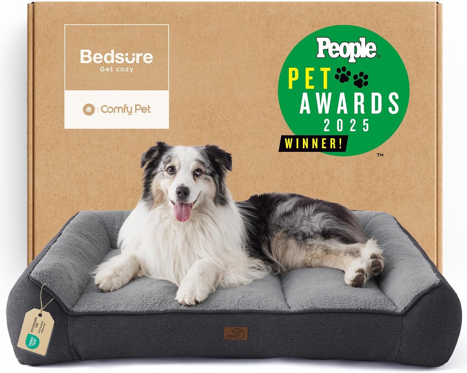 Bedsure SupportMax® Extra Thick Orthopedic XL Dog Beds Large Sized Dog