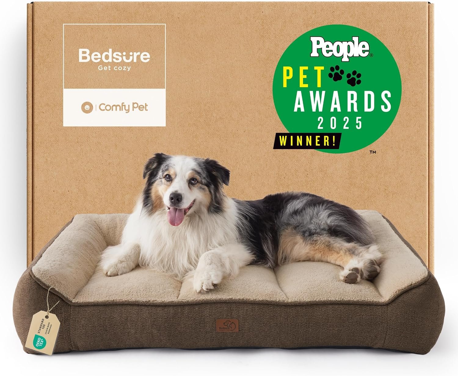 Bedsure SupportMax® Extra Thick Orthopedic XL Dog Beds Large Sized Dog